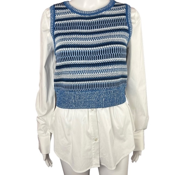 Veronica Beard Esphera Mixed-Media Tank - Picture 3 of 3